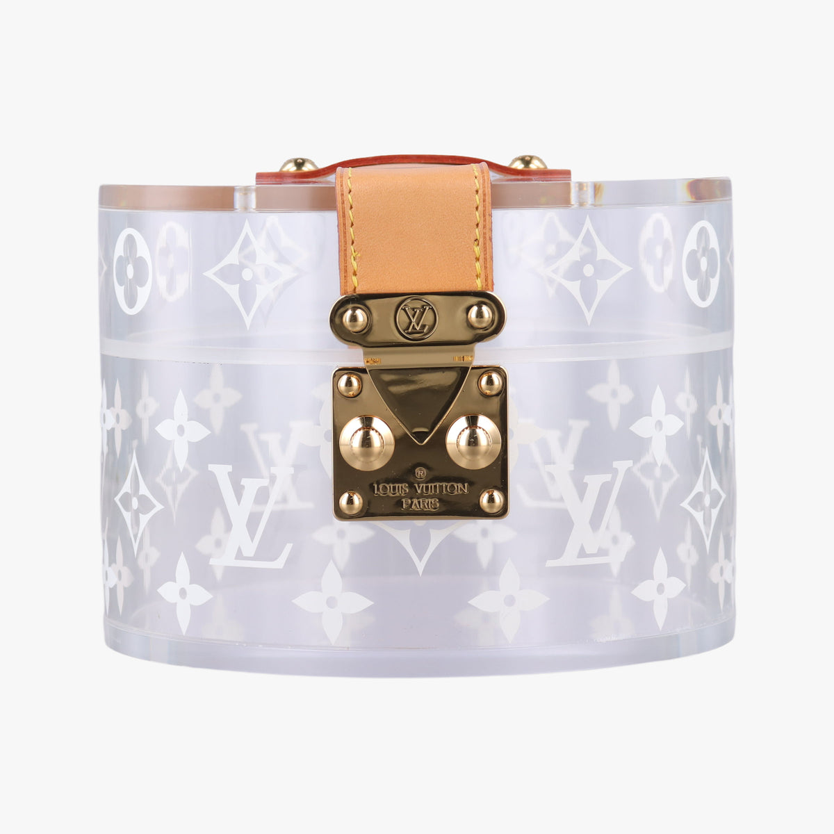 Pre-owned Louis Vuitton Box Scott Transparent Monogram Plexiglass  clutchbag | stylenewstar