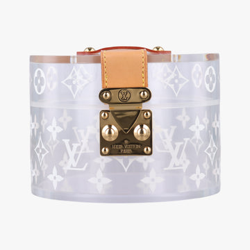 Pre-owned Louis Vuitton Box Scott Transparent Monogram Plexiglass  clutchbag | stylenewstar