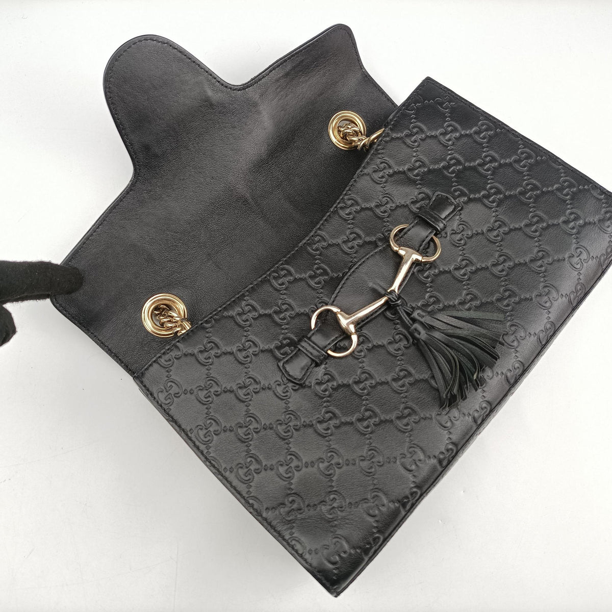 Emily Black Leather 295402 G018196180エミリー ブラック レザー 295402 G018196180