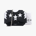 Pre-owned Givenchy Bow cut Star Black x White Leather  shoulderbag | stylenewstar