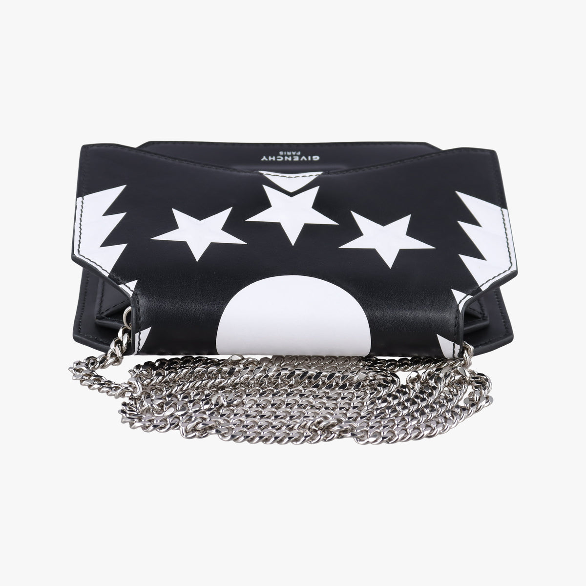 Pre-owned Givenchy Bow cut Star Black x White Leather  shoulderbag | stylenewstar