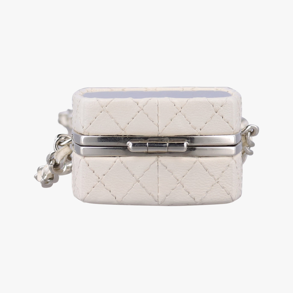 Vintage Chanel Make up box White Leather AP2425 shoulderbag | stylenewstar