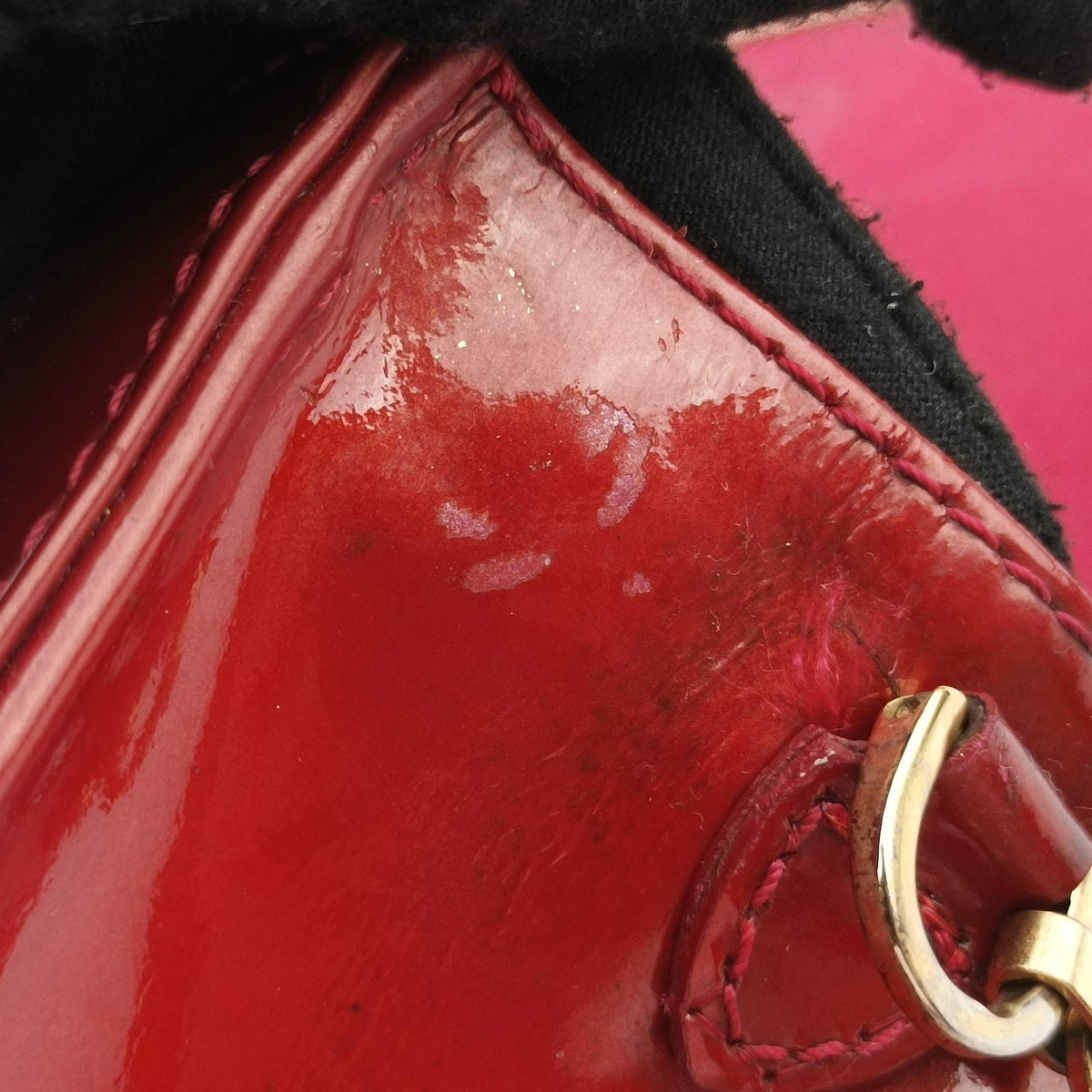 Pre-owned Louis Vuitton Clutch Ana pomme d'amour Vernis M90095 shoulderbag | stylenewstar