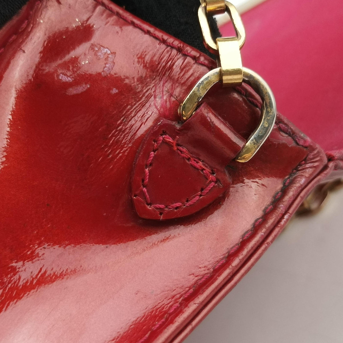 Pre-owned Louis Vuitton Clutch Ana pomme d'amour Vernis M90095 shoulderbag | stylenewstar