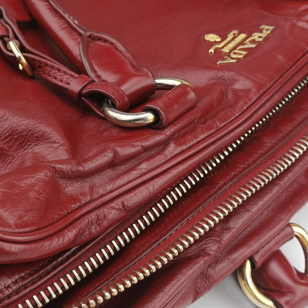 Boston Bag Red Leather BL0821 173ボストンバッグ レッド レザー BL0821 173