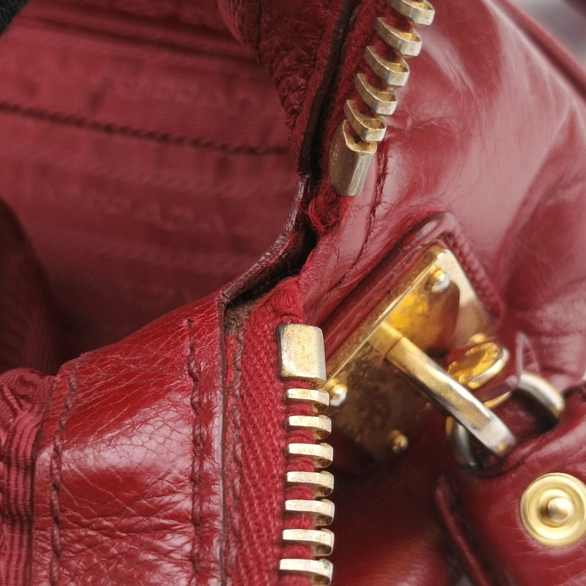 Boston Bag Red Leather BL0821 173ボストンバッグ レッド レザー BL0821 173