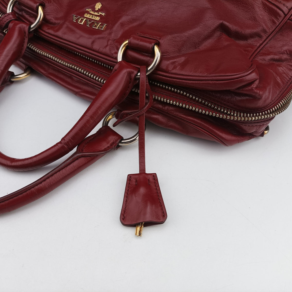 Boston Bag Red Leather BL0821 173ボストンバッグ レッド レザー BL0821 173