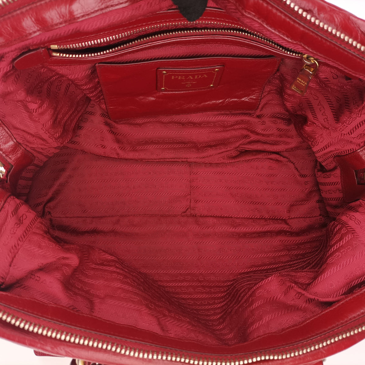 Boston Bag Red Leather BL0821 173ボストンバッグ レッド レザー BL0821 173