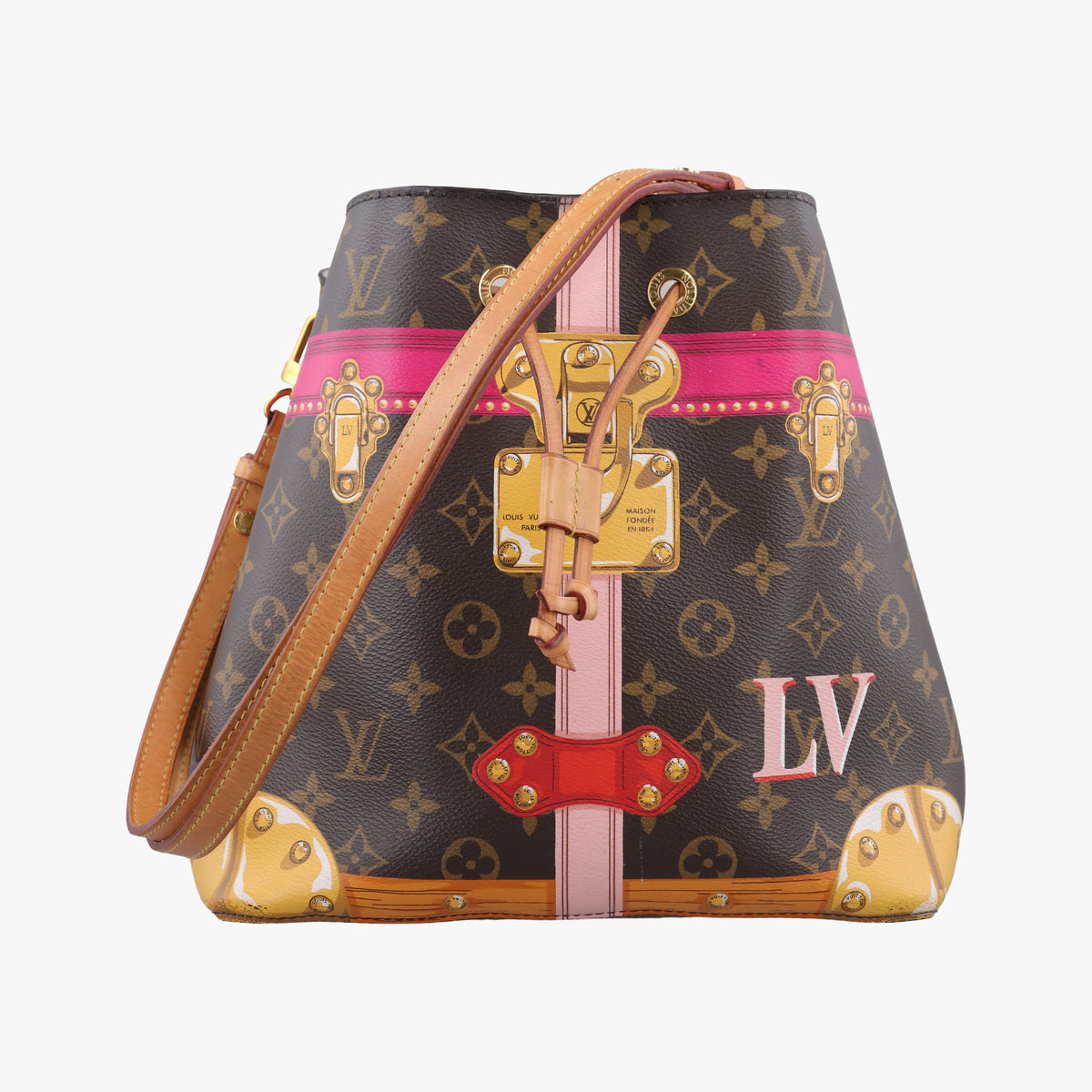 NeoNoe brown×Multicolor Monogram Summer Trunk Canvas M40649 SP0198 IC Chipネオノエ モノグラム/ブラウン×マルチカラー モノグラム サマートランクキャンバス M40649 SP0198 ICチップ