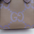 Pre-owned Gucci Jumbo GG Beige×purple canvas×leather 671623 shoulderbag | stylenewstar