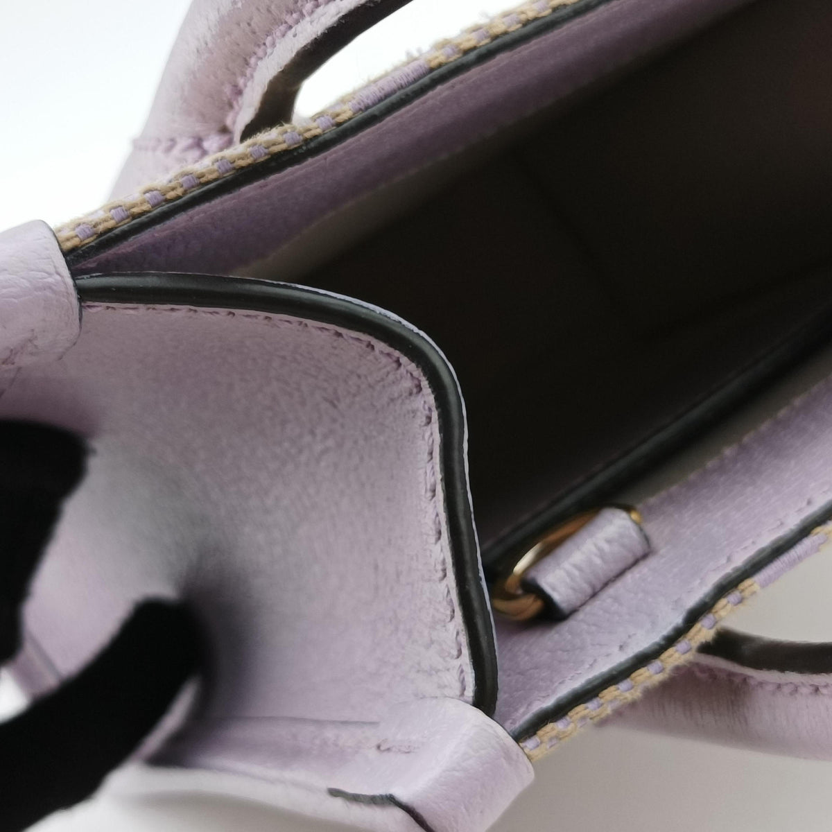 Pre-owned Gucci Jumbo GG Beige×purple canvas×leather 671623 shoulderbag | stylenewstar