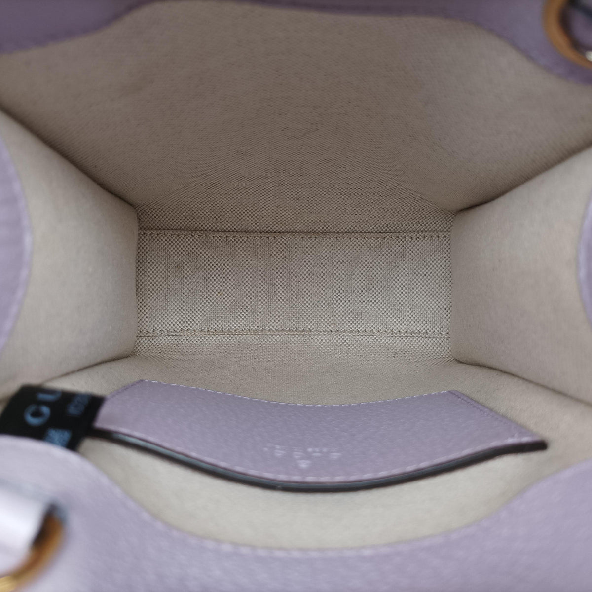 Pre-owned Gucci Jumbo GG Beige×purple canvas×leather 671623 shoulderbag | stylenewstar