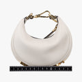 Secondhand Fendi Nano Fendigraphy White Leather 7AS089 clutchbag | stylenewstar