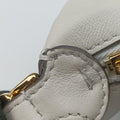 Secondhand Fendi Nano Fendigraphy White Leather 7AS089 clutchbag | stylenewstar