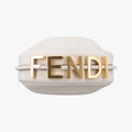 Secondhand Fendi Nano Fendigraphy White Leather 7AS089 clutchbag | stylenewstar