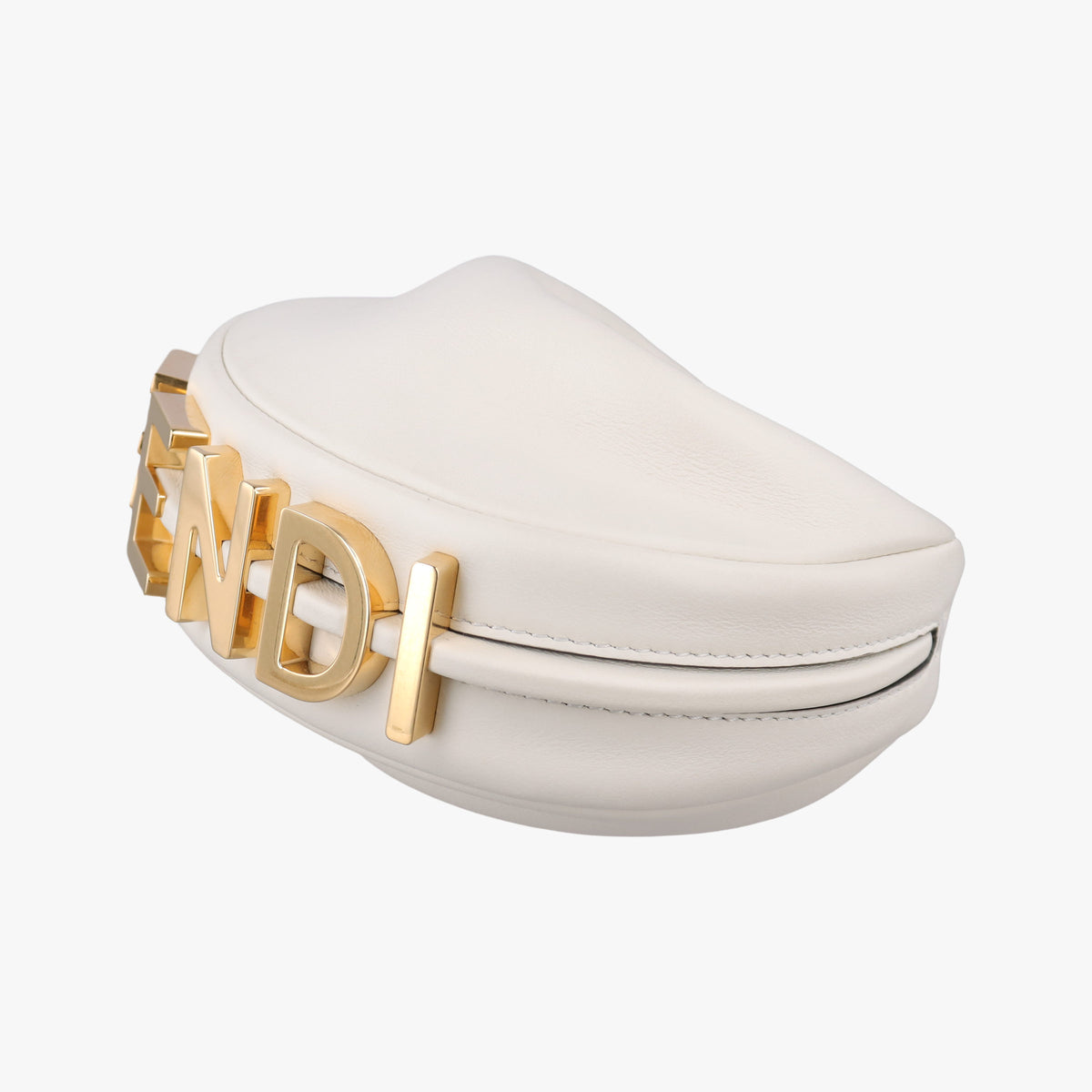 Secondhand Fendi Nano Fendigraphy White Leather 7AS089 clutchbag | stylenewstar