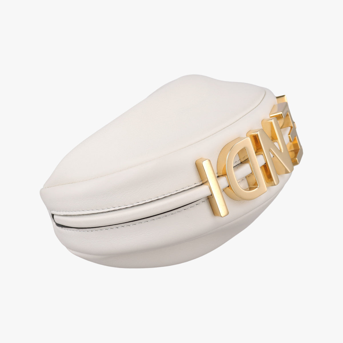Secondhand Fendi Nano Fendigraphy White Leather 7AS089 clutchbag | stylenewstar