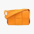 Pre-owned Bottega Veneta candy cassette Orange lambskin  shoulderbag | stylenewstar