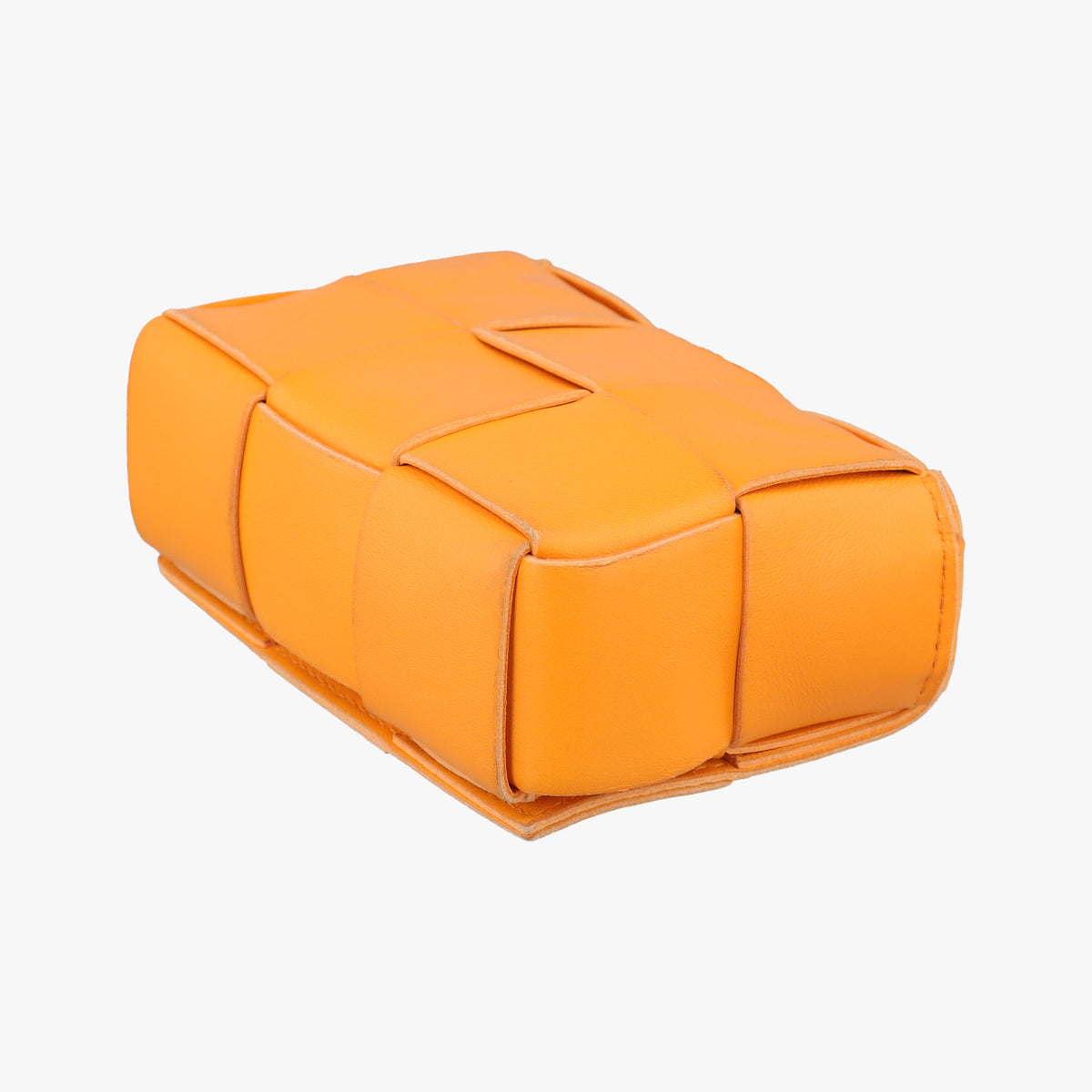 Pre-owned Bottega Veneta candy cassette Orange lambskin  shoulderbag | stylenewstar