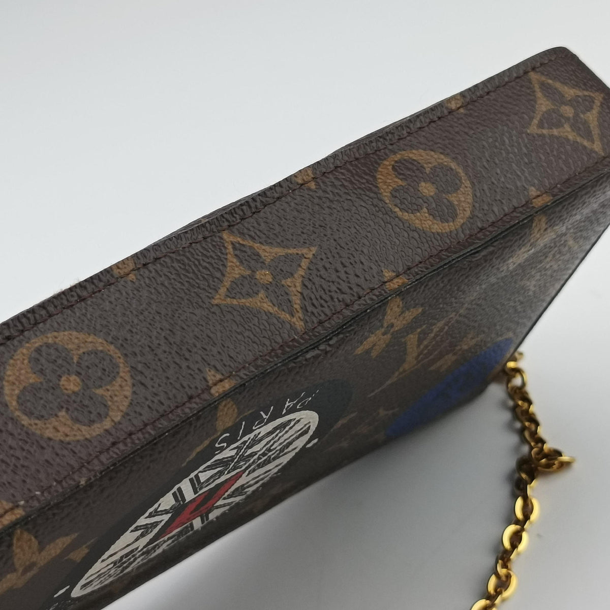Pre-owned Louis Vuitton Felicie Pochette Brown×Multicolor Monogram Canvas M62145 shoulderbag | stylenewstar