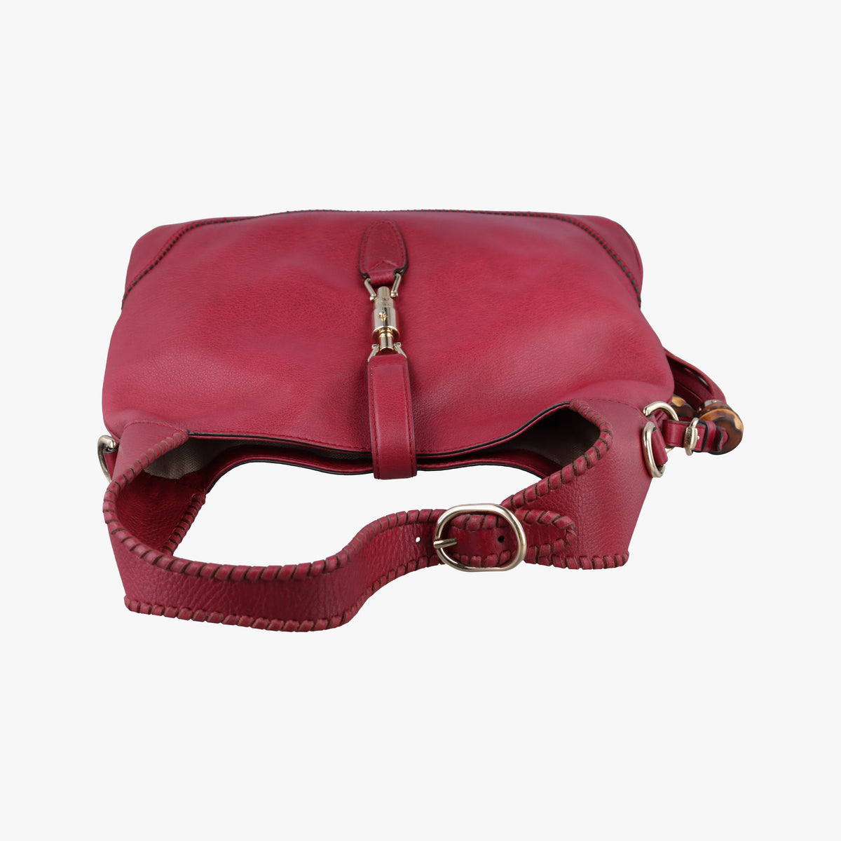 Pre-owned Gucci New Jackie Red Leather 246907 shoulderbag | stylenewstar