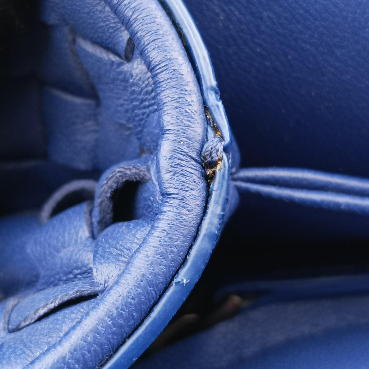 Pre-owned Bottega Veneta Intrecciato Olimpia Blue lambskin  shoulderbag | stylenewstar