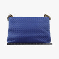 Pre-owned Bottega Veneta Intrecciato Olimpia Blue lambskin  shoulderbag | stylenewstar