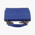 Pre-owned Bottega Veneta Intrecciato Olimpia Blue lambskin  shoulderbag | stylenewstar