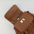 Pre-owned Christian Louboutin Sweet Charity Brown Leather  shoulderbag | stylenewstar