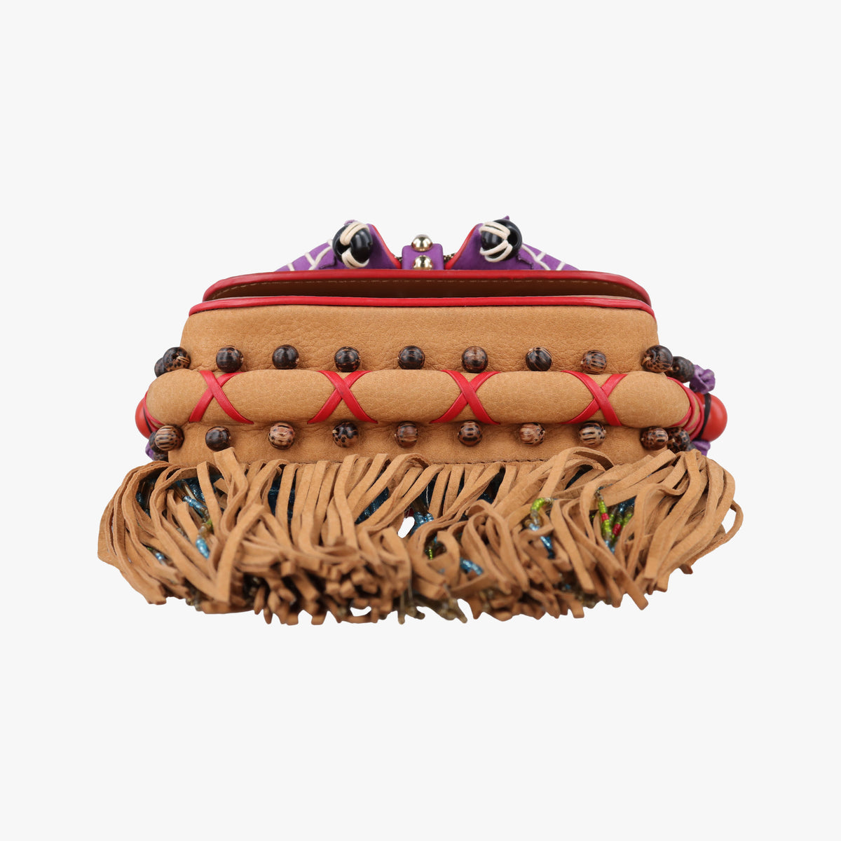 Pre-owned Christian Louboutin Sweet Charity Brown Leather  shoulderbag | stylenewstar