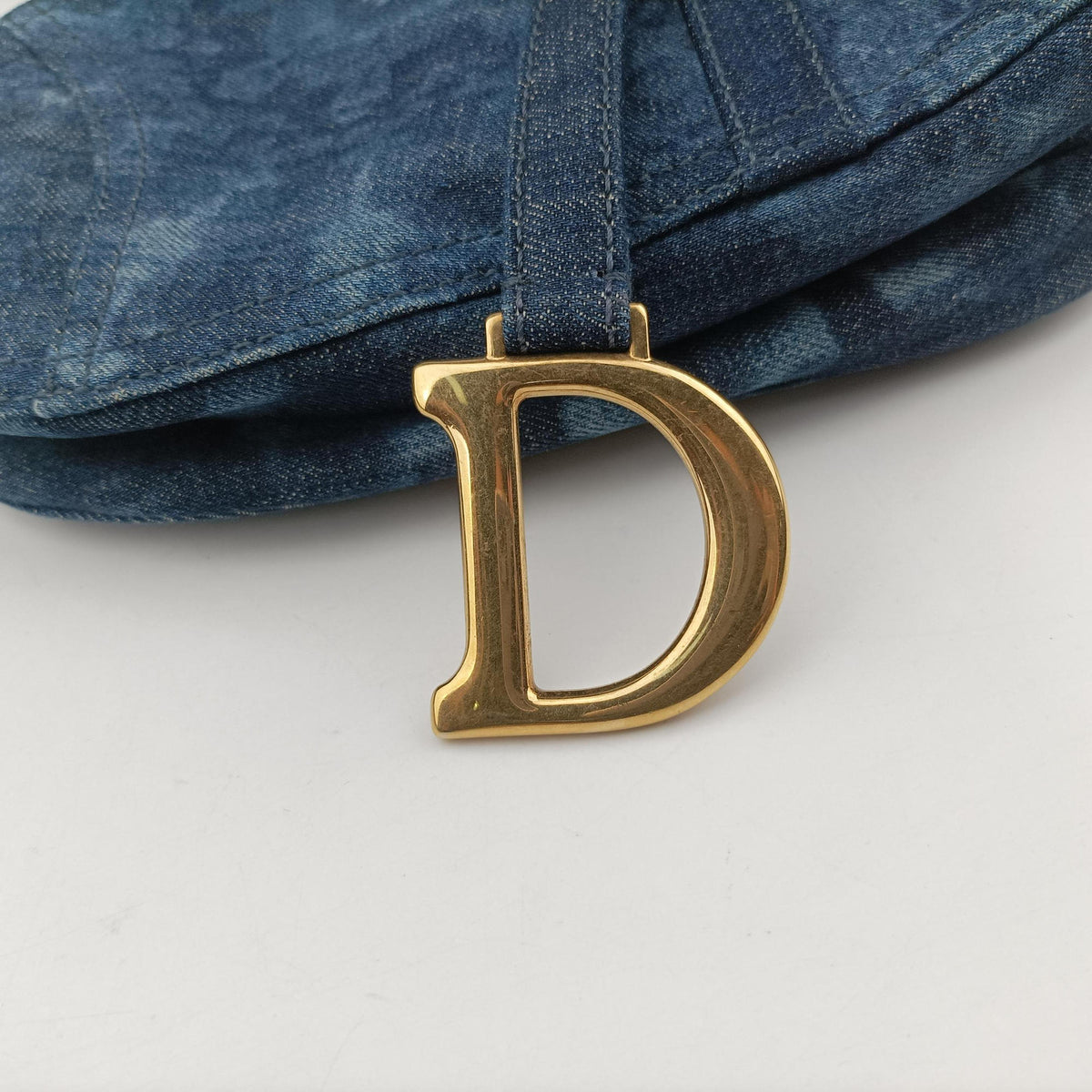 Pre-owned Christian Dior Saddle Blue denim  handbag | stylenewstar