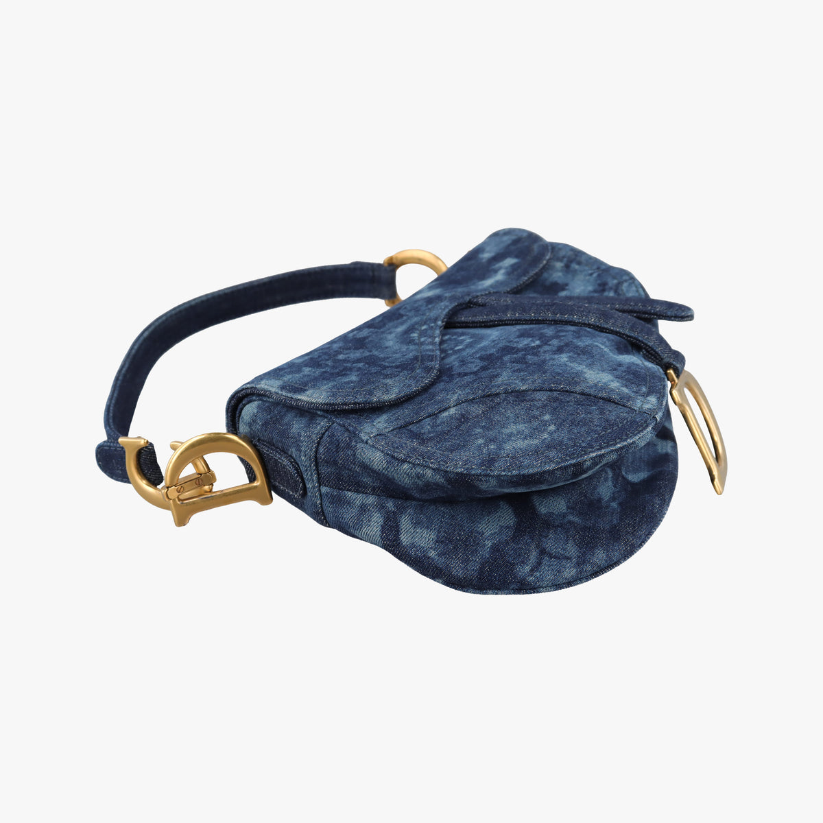 Pre-owned Christian Dior Saddle Blue denim  handbag | stylenewstar