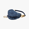 Pre-owned Christian Dior Saddle Blue denim  handbag | stylenewstar