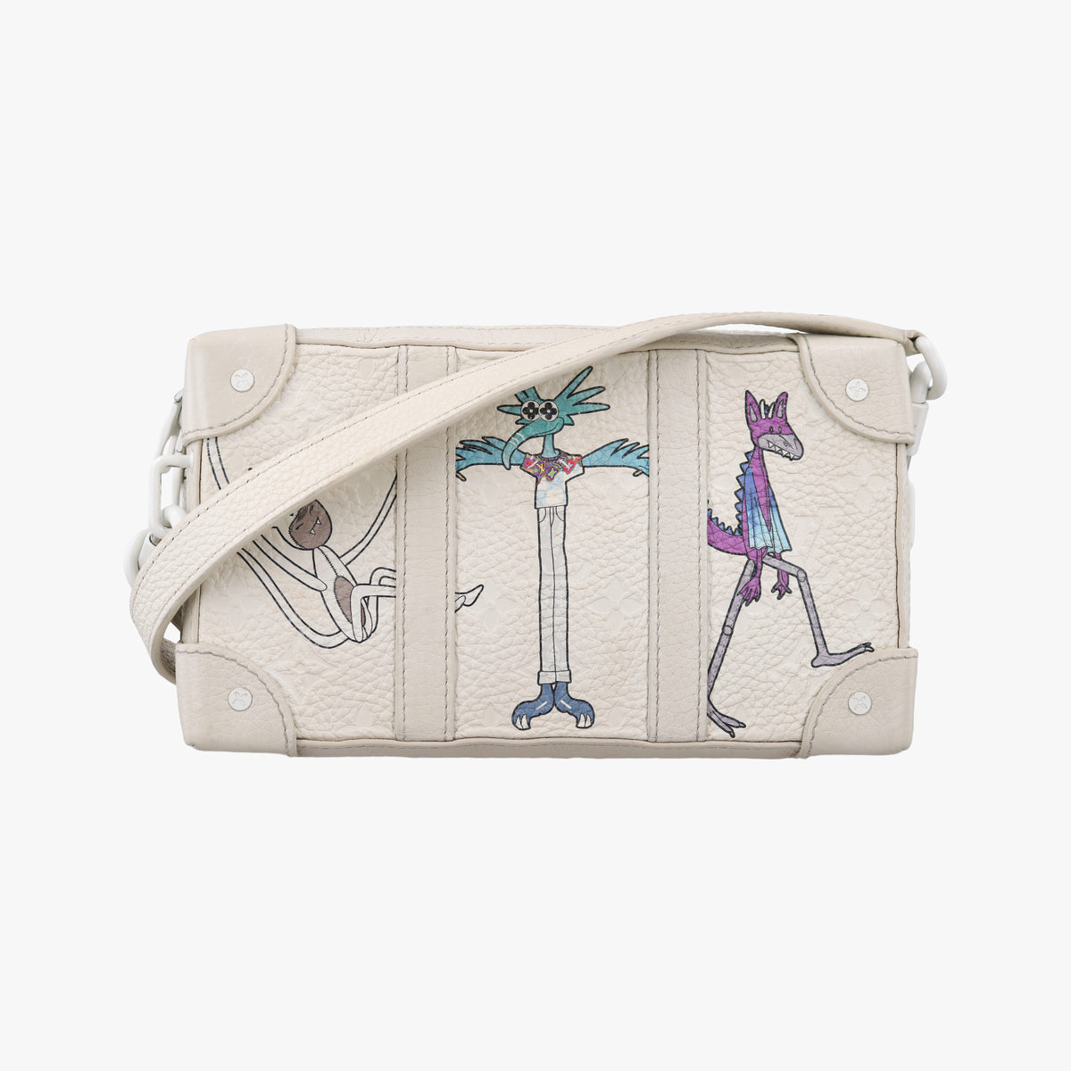 Secondhand Louis Vuitton Soft Trunk LV Friends White x Multicolor Monogram Taurillon M80146 shoulderbag | stylenewstar