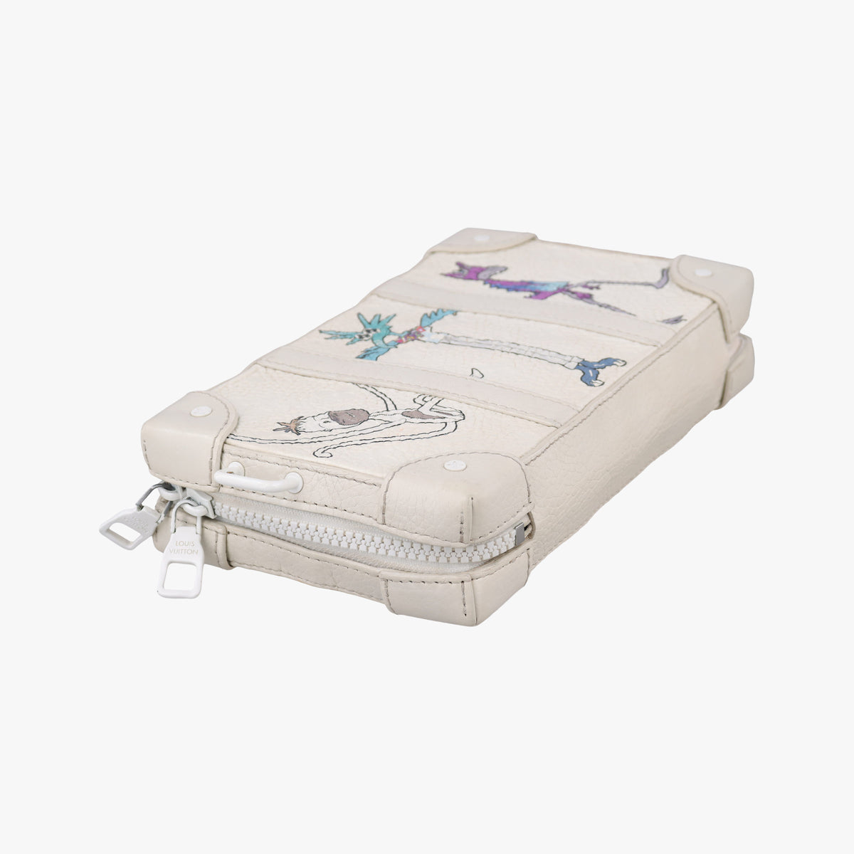 Secondhand Louis Vuitton Soft Trunk LV Friends White x Multicolor Monogram Taurillon M80146 shoulderbag | stylenewstar