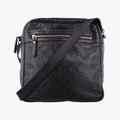 Pre-owned Gucci Guccissima Messenger Black Leather 201448 shoulderbag | stylenewstar