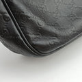 Pre-owned Gucci Guccissima Messenger Black Leather 201448 shoulderbag | stylenewstar