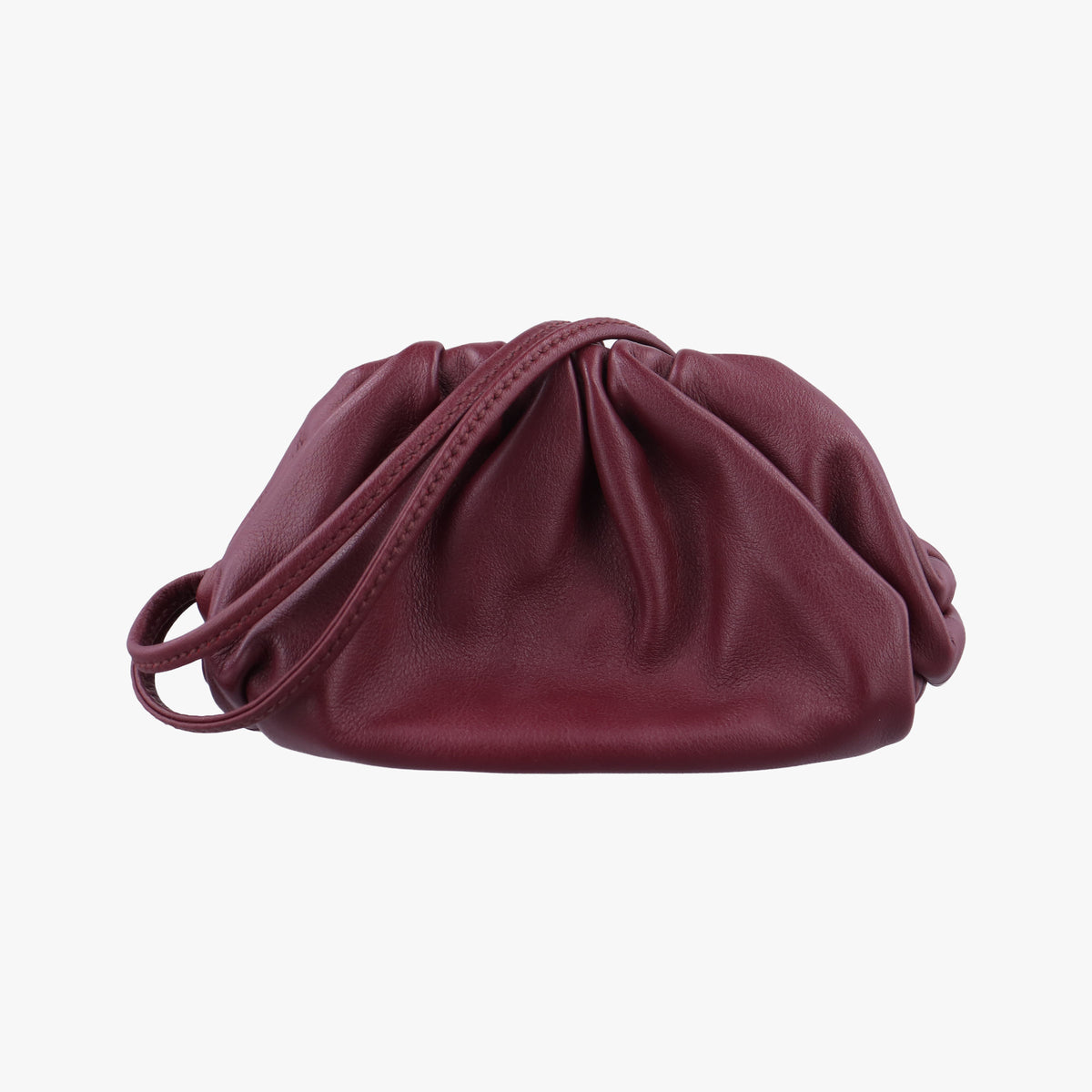 Pre-owned Bottega Veneta The Porch Burgundy lambskin  handbag | stylenewstar