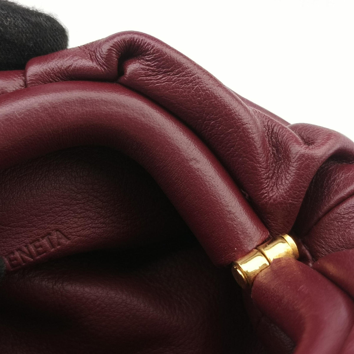 Pre-owned Bottega Veneta The Porch Burgundy lambskin  handbag | stylenewstar