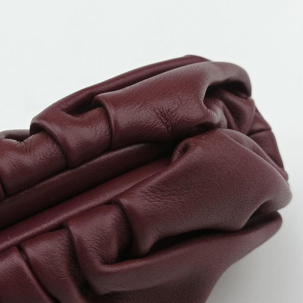 Pre-owned Bottega Veneta The Porch Burgundy lambskin  handbag | stylenewstar