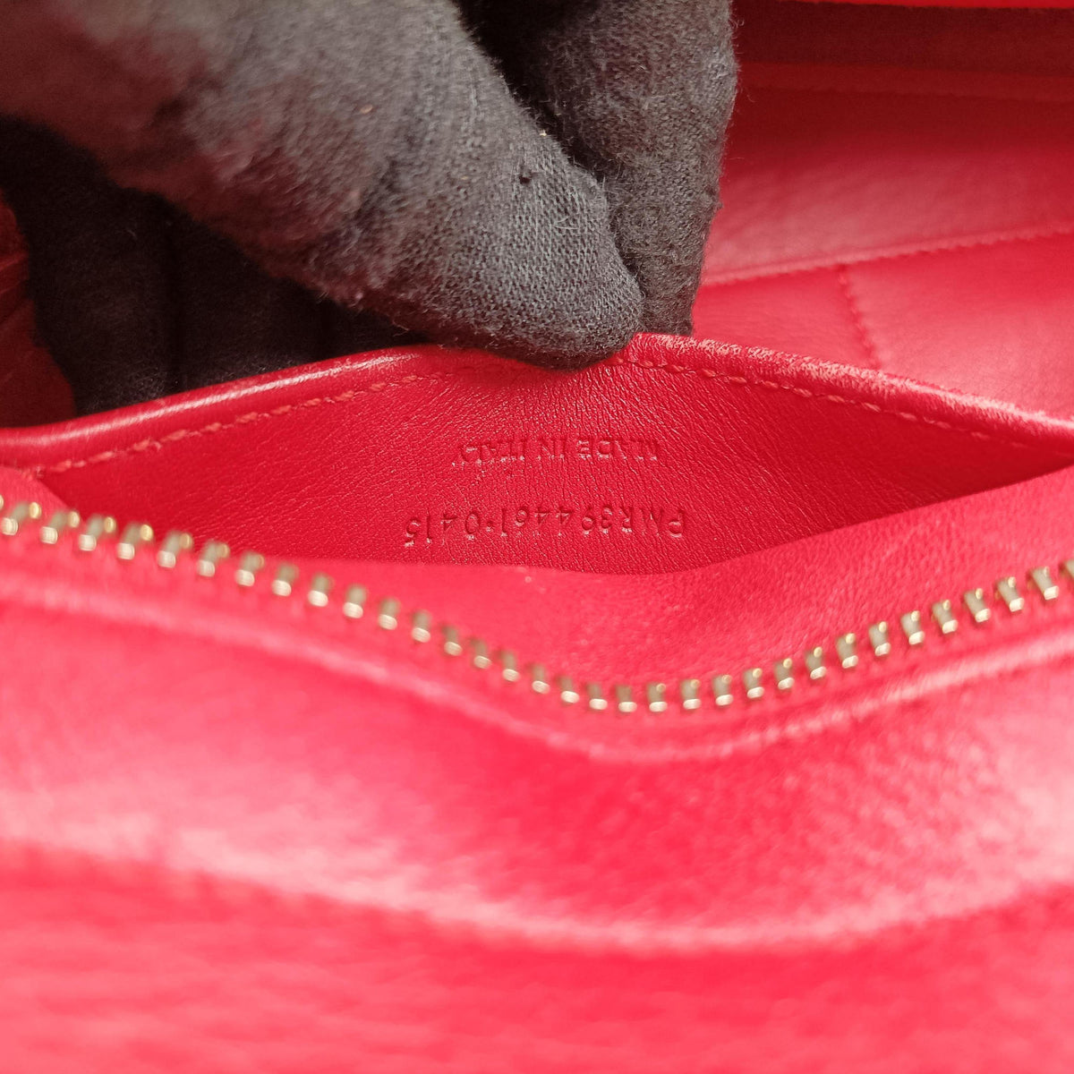 Pre-owned Yves Saint Laurent Baby Cabas Red Leather 394461 shoulderbag | stylenewstar