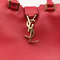 Pre-owned Yves Saint Laurent Baby Cabas Red Leather 394461 shoulderbag | stylenewstar