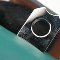 Secondhand Hermes Collier de chien Green×silver Leather × GP  bangle/wristband | stylenewstar