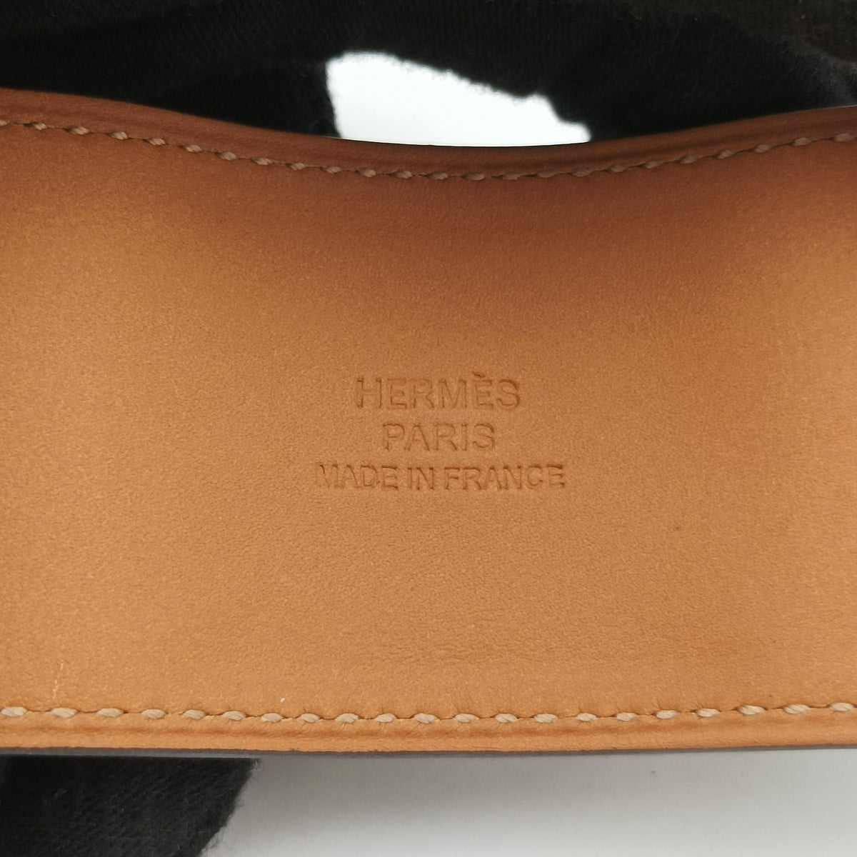 Secondhand Hermes Collier de chien Green×silver Leather × GP  bangle/wristband | stylenewstar