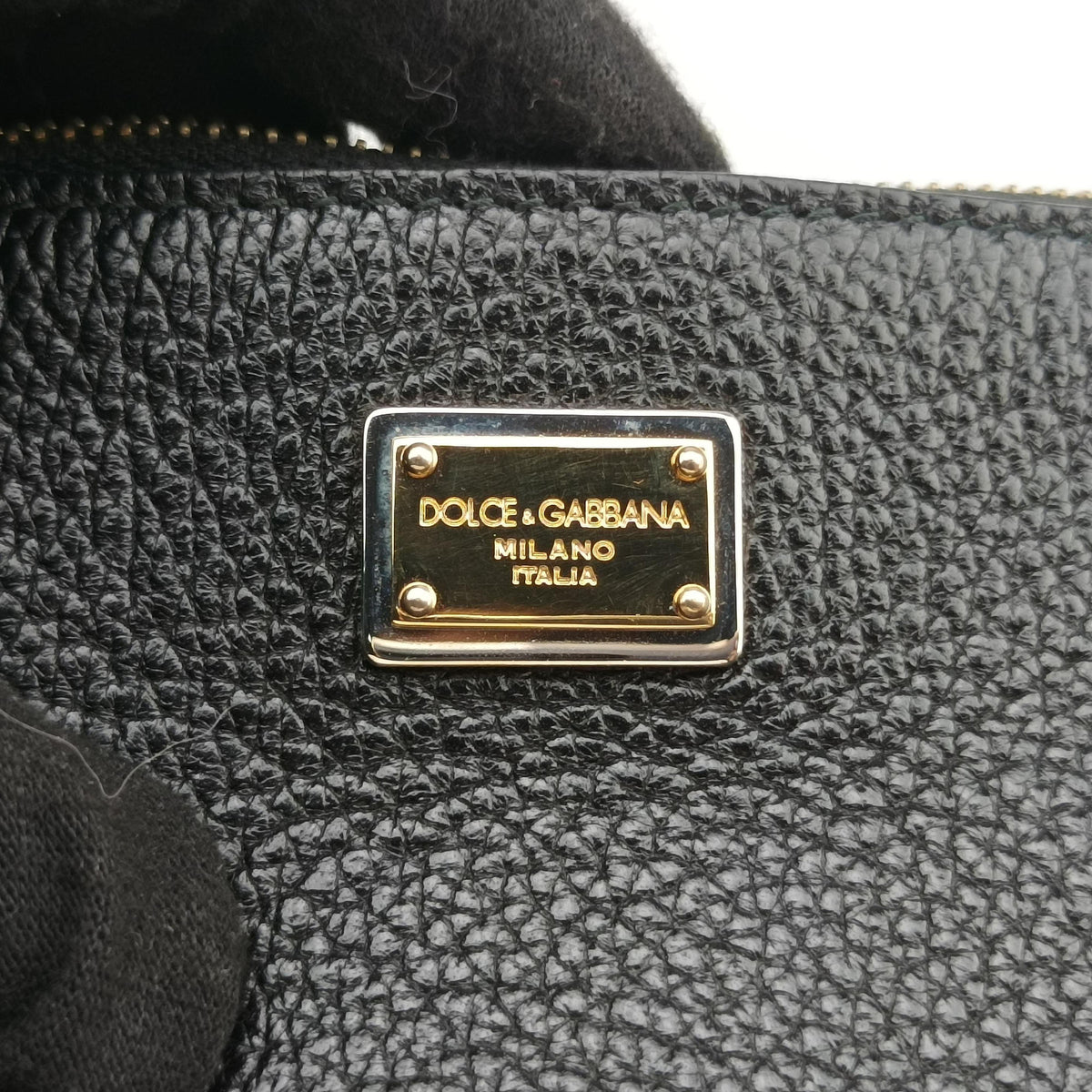 Vintage Dolce & Gabbana Family Patch Black Leather  shoulderbag | stylenewstar