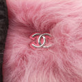 Secondhand Chanel CC Hook Card Holder Pink Shearling AP2397 handbag | stylenewstar