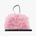 Secondhand Chanel CC Hook Card Holder Pink Shearling AP2397 handbag | stylenewstar