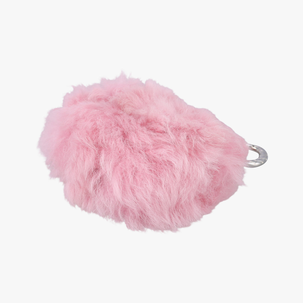 Secondhand Chanel CC Hook Card Holder Pink Shearling AP2397 handbag | stylenewstar