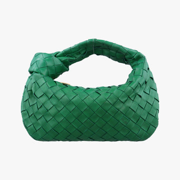 Pre-owned Bottega Veneta The Jodie Green lambskin  handbag | stylenewstar