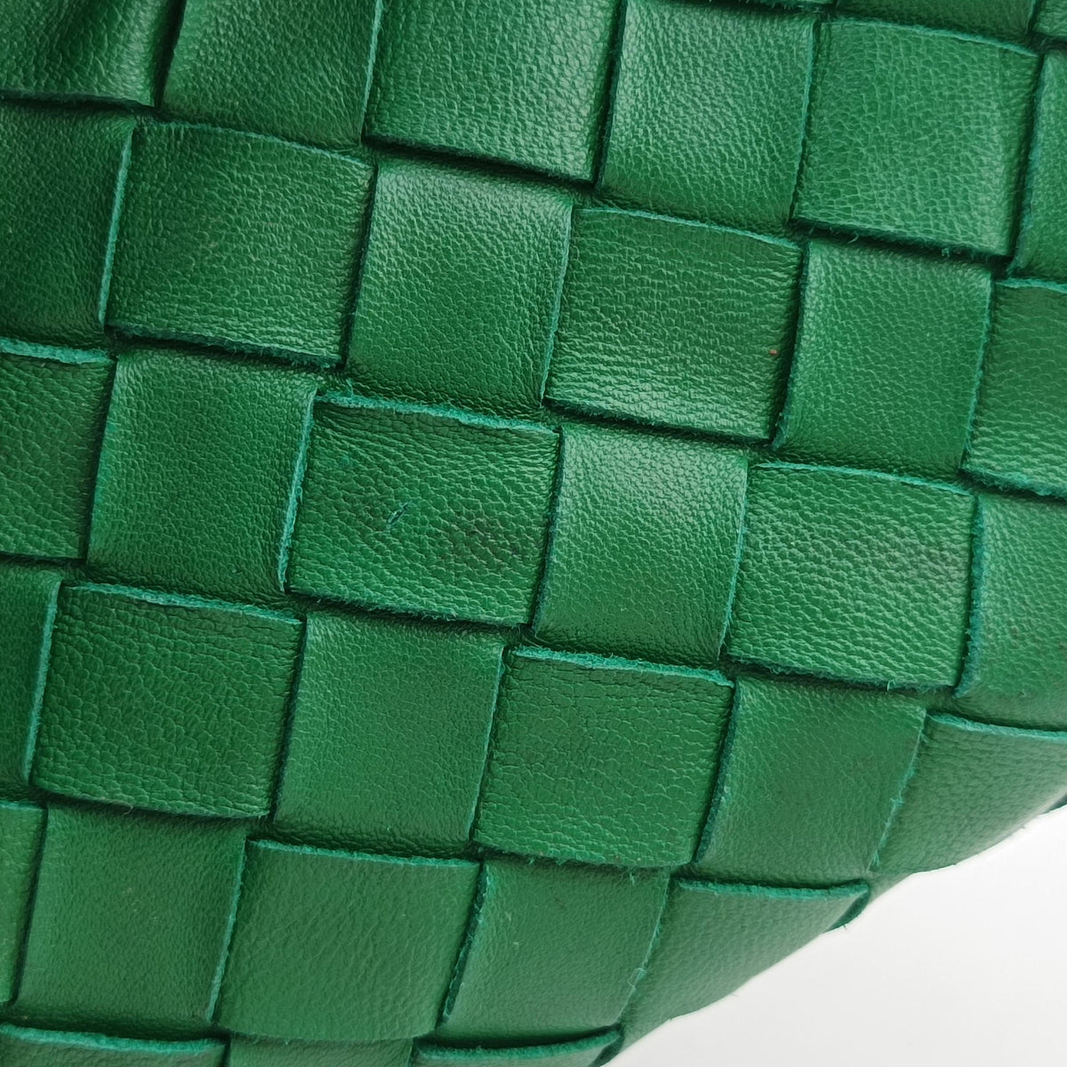 Pre-owned Bottega Veneta The Jodie Green lambskin  handbag | stylenewstar